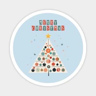 Mid-Century Modern Christmas Tree Magnet